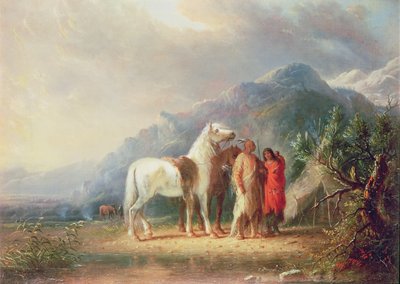 Sioux Camp Scene by Alfred Jacob Miller